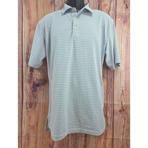 Peter Millar Summer Comfort Mens Striped Polo Shirt Large